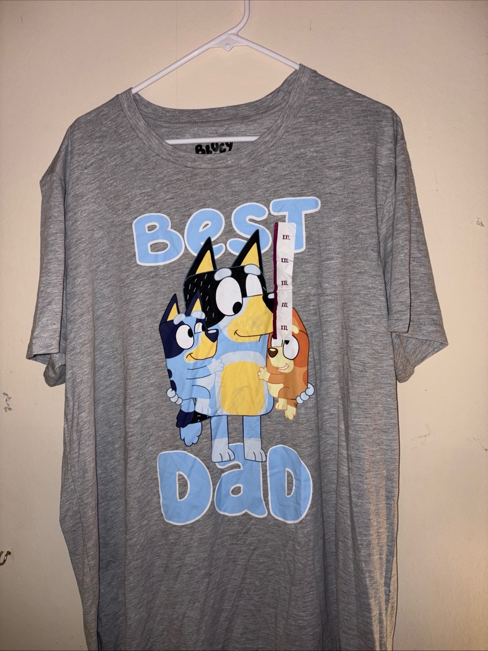 Grey 'Best Dad' Cartoon Tee